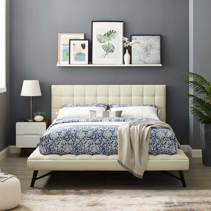 Julia Biscuit Tufted Upholstered Fabric Platform Bed by Modway