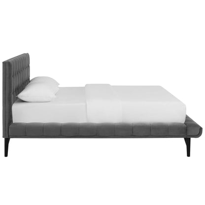 Julia Biscuit Tufted Performance Velvet Platform Bed by Modway