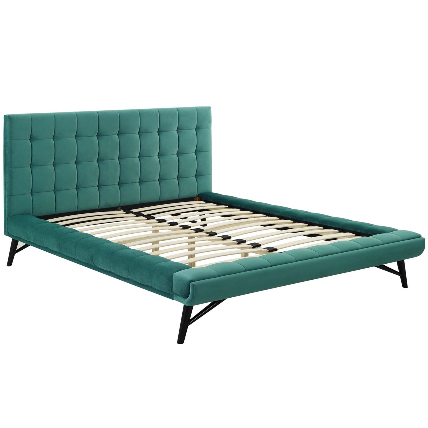 Julia Biscuit Tufted Performance Velvet Platform Bed by Modway