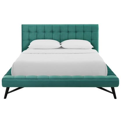 Julia Biscuit Tufted Performance Velvet Platform Bed by Modway