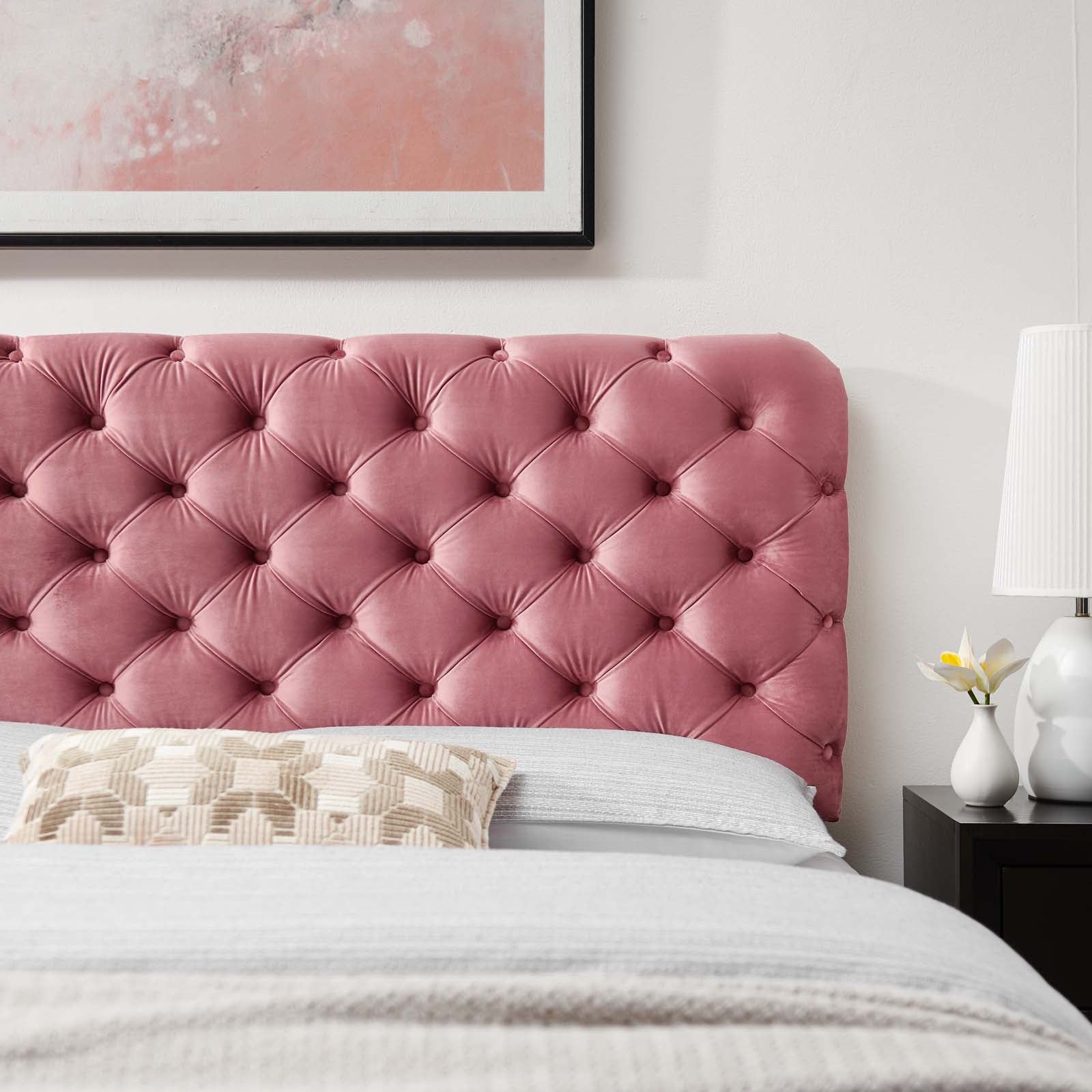 Lizzy Tufted Performance Velvet Headboard By HouseBean