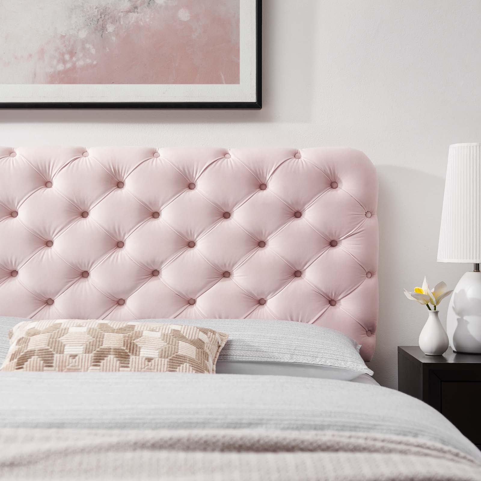 Lizzy Tufted Performance Velvet Headboard By HouseBean