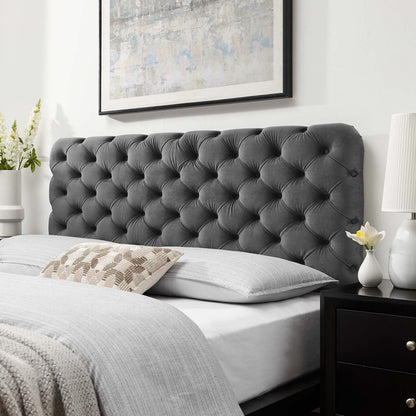 Lizzy Tufted Performance Velvet Headboard By HouseBean