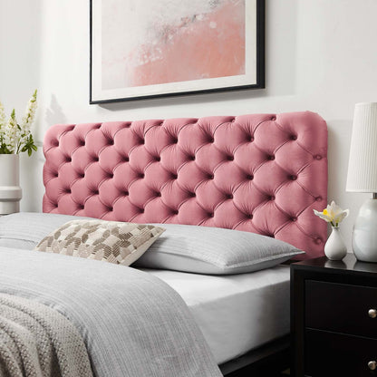 Lizzy Tufted Performance Velvet Headboard By HouseBean