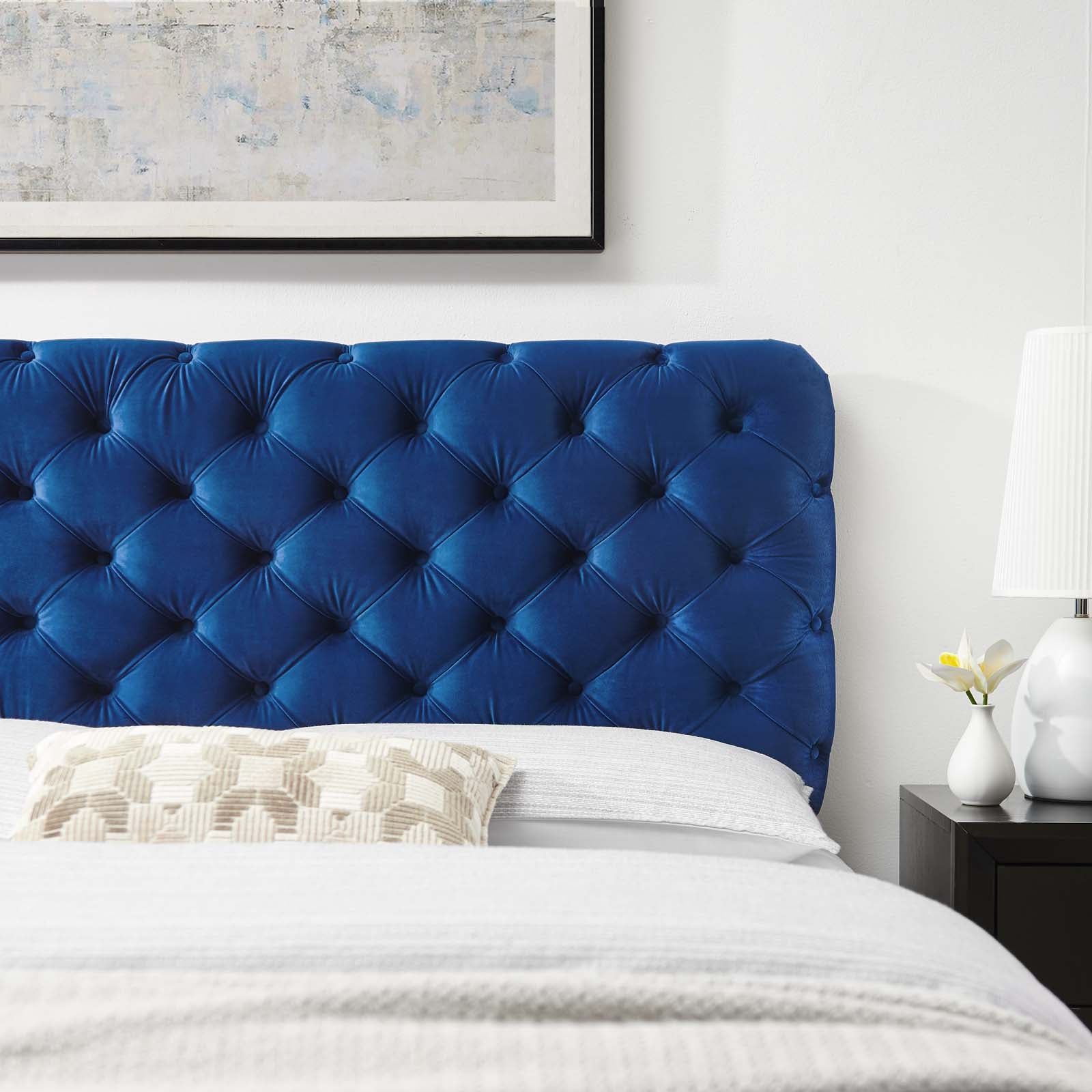 Lizzy Tufted Performance Velvet Headboard By HouseBean