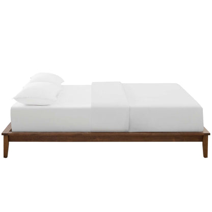 Lodge Wood Platform Bed Frame By HouseBean