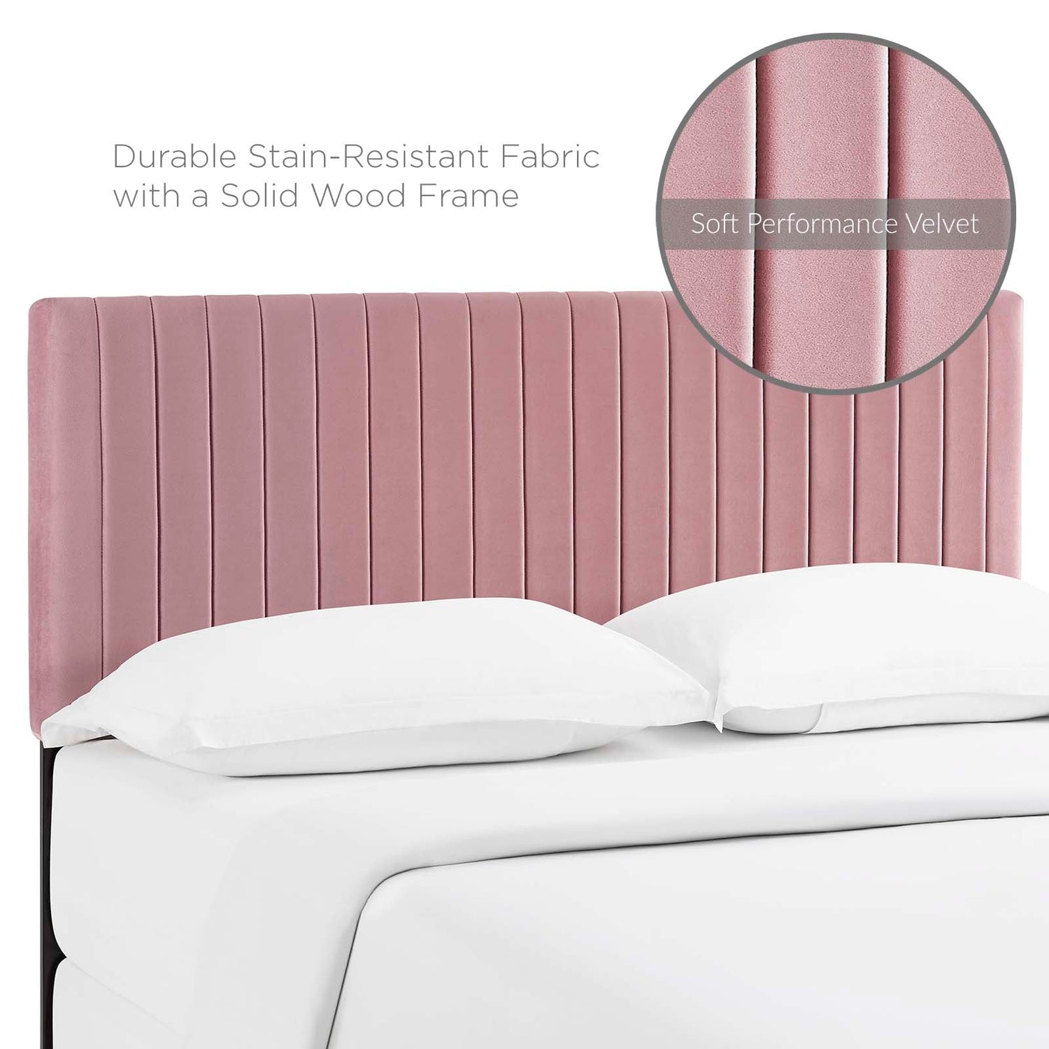 Keira  Performance Velvet Headboard By HouseBean