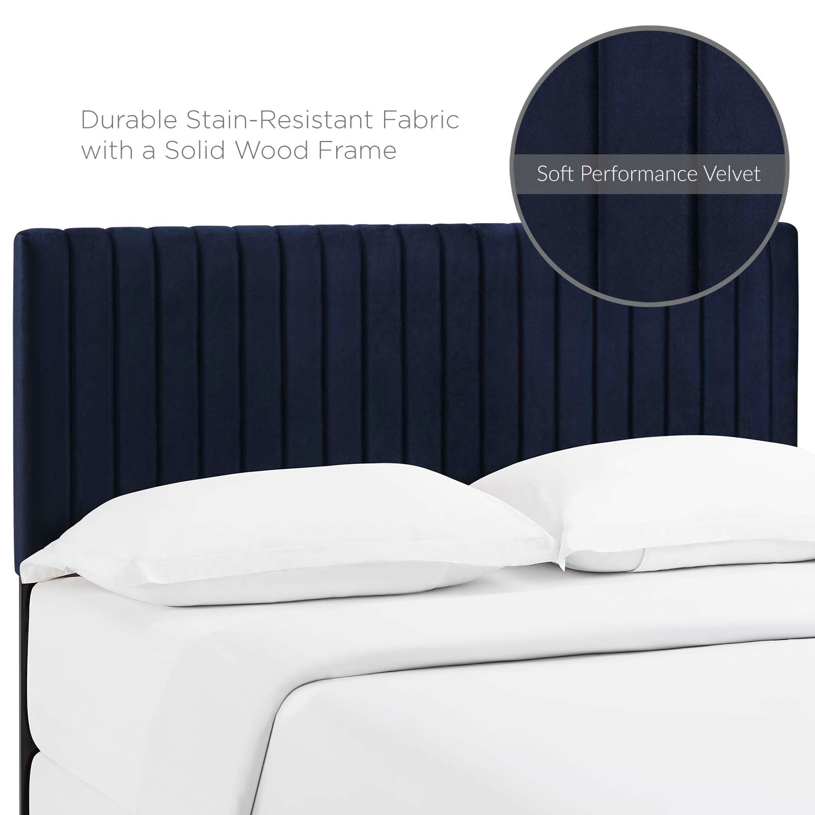 Keira  Performance Velvet Headboard By HouseBean