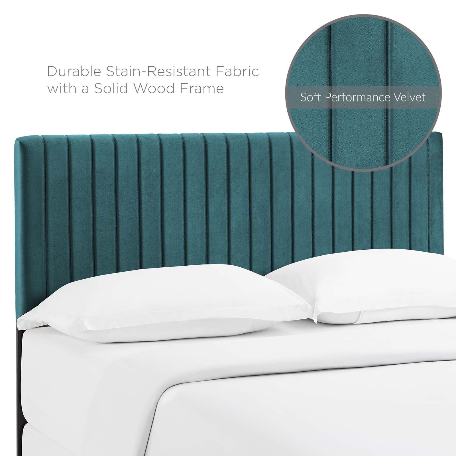 Keira  Performance Velvet Headboard By HouseBean