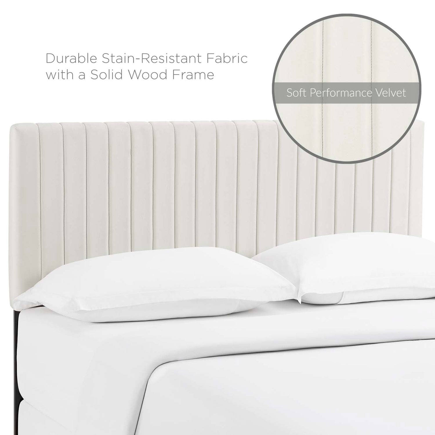 Keira  Performance Velvet Headboard By HouseBean