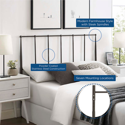 Kiana Metal Stainless Steel Headboard by Modway