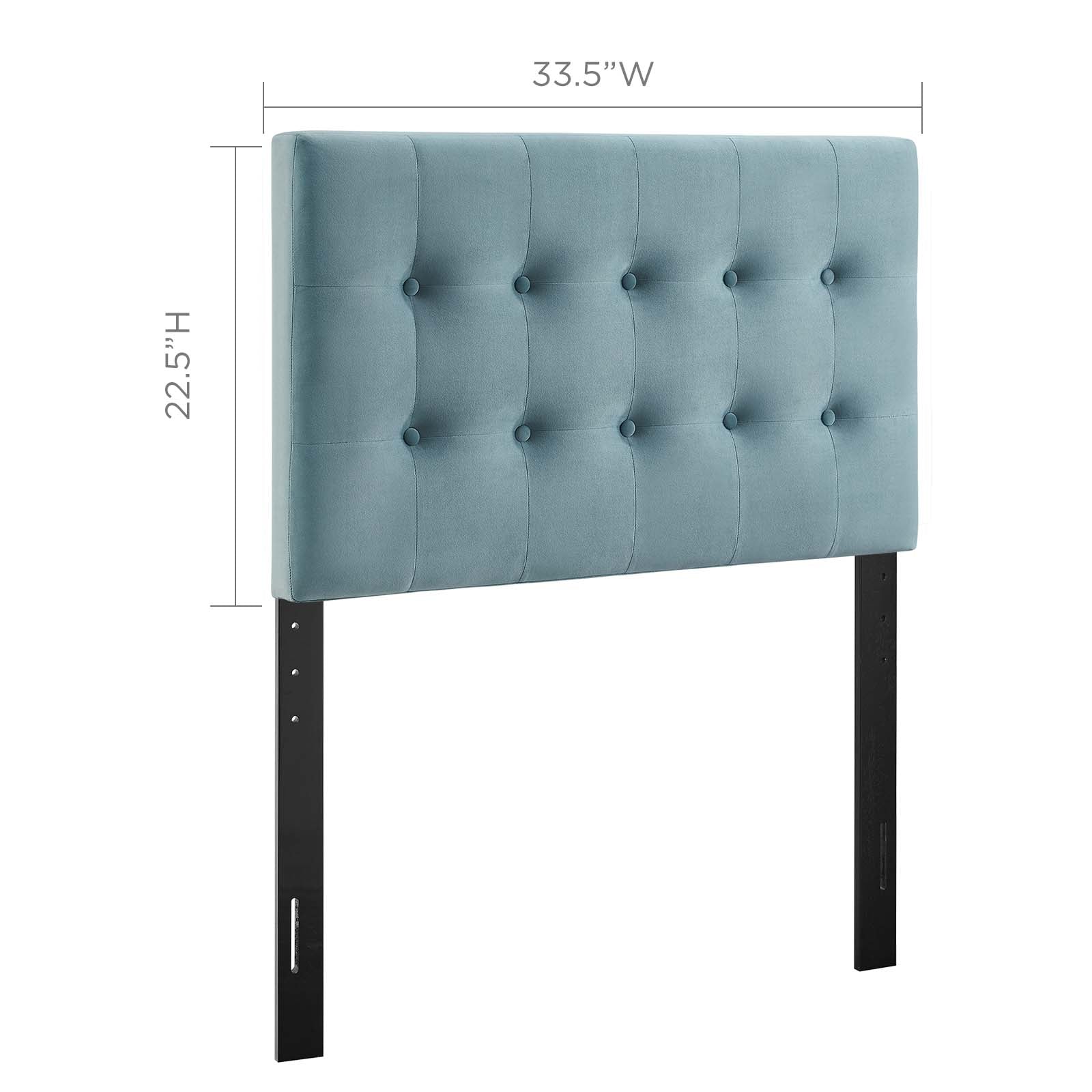 Emily Tufted Performance Velvet Headboard By HouseBean