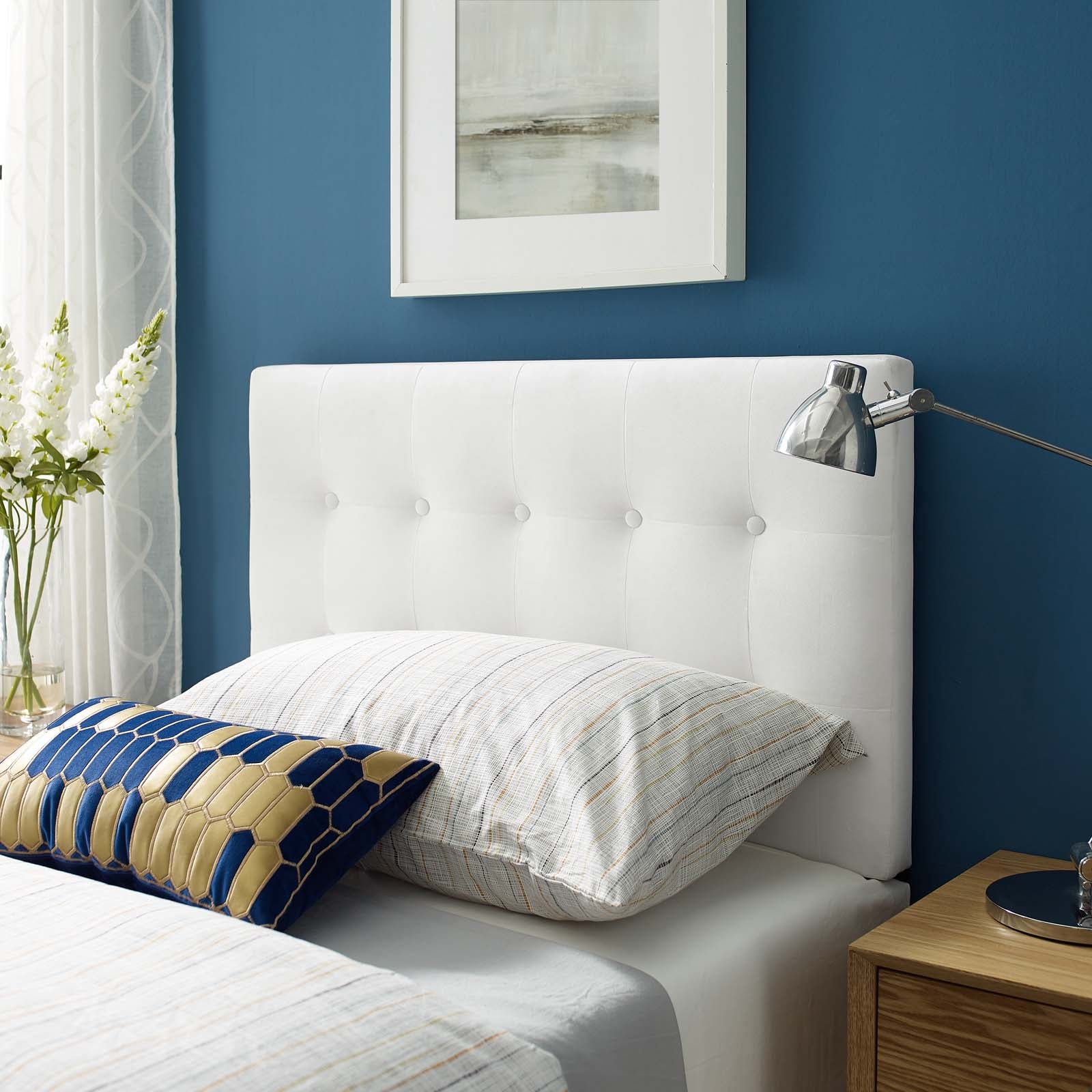 Emily Tufted Performance Velvet Headboard By HouseBean