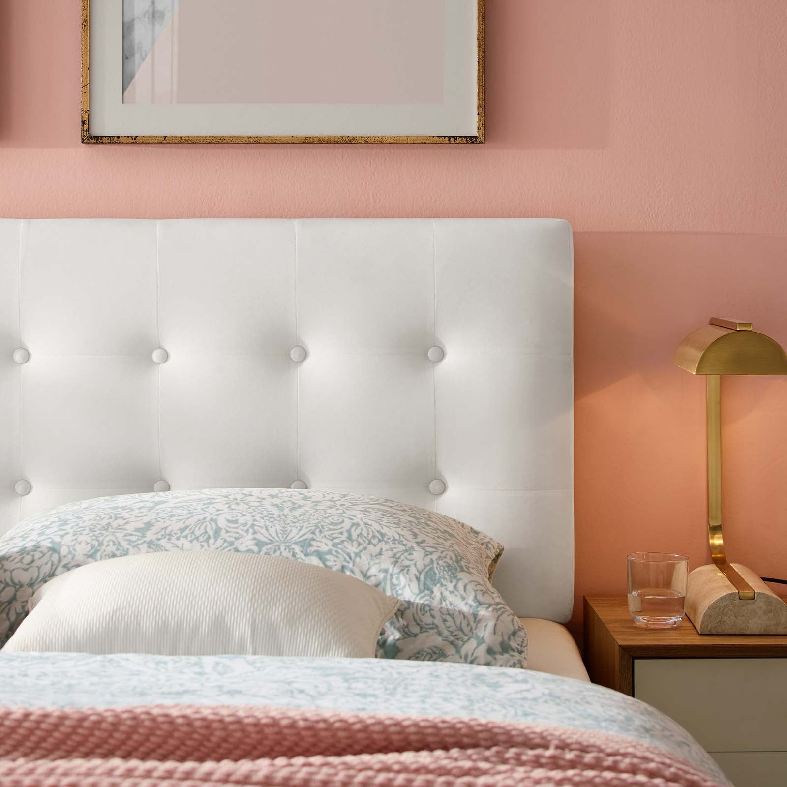 Emily Tufted Performance Velvet Headboard By HouseBean