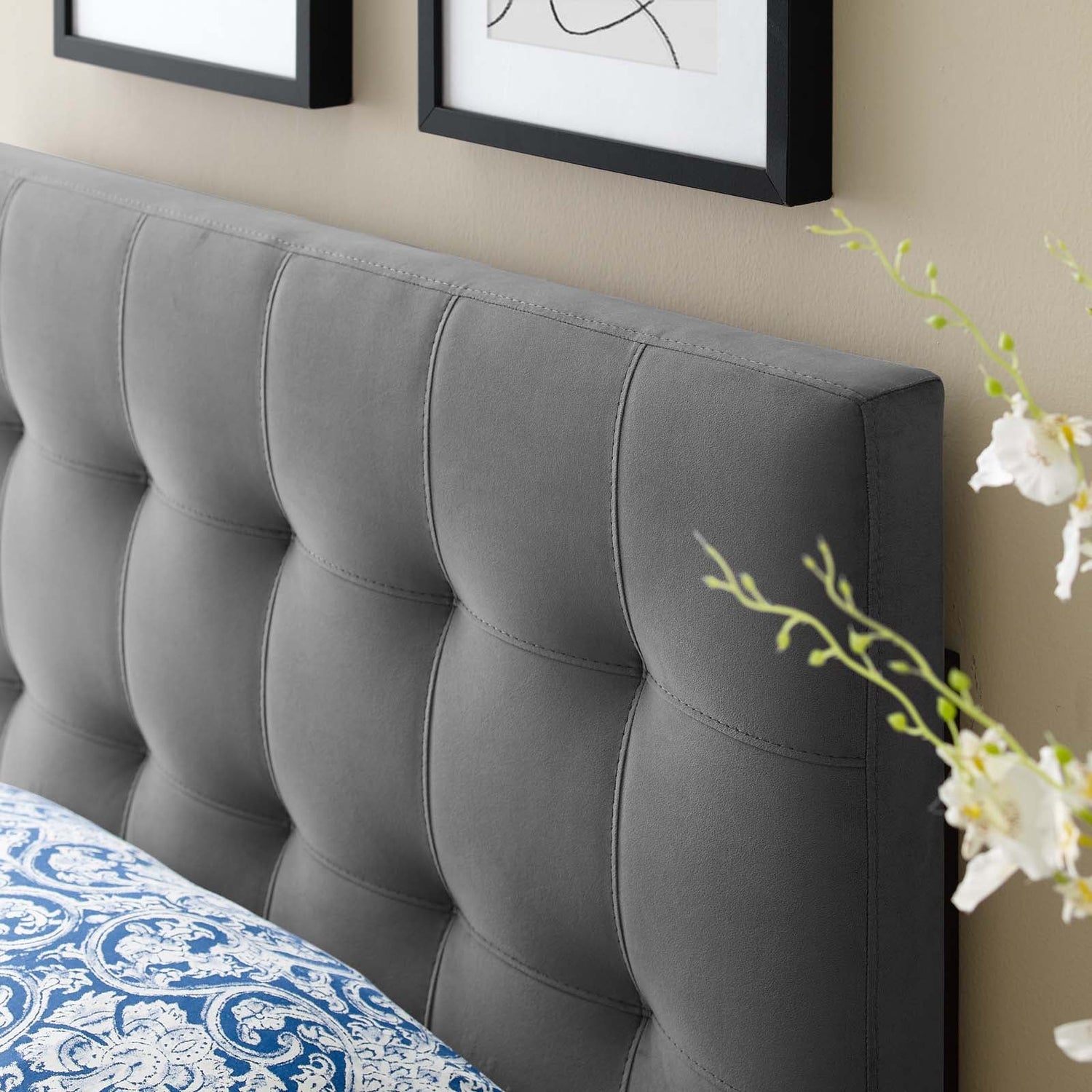 Lily Biscuit Tufted Performance Velvet Headboard by Modway