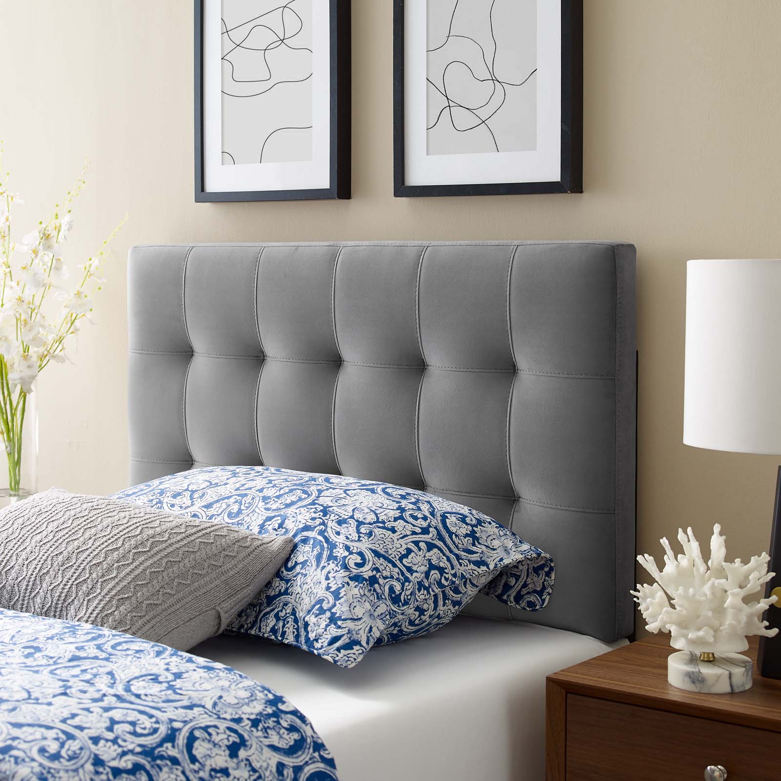 Lily Biscuit Tufted Performance Velvet Headboard By HouseBean