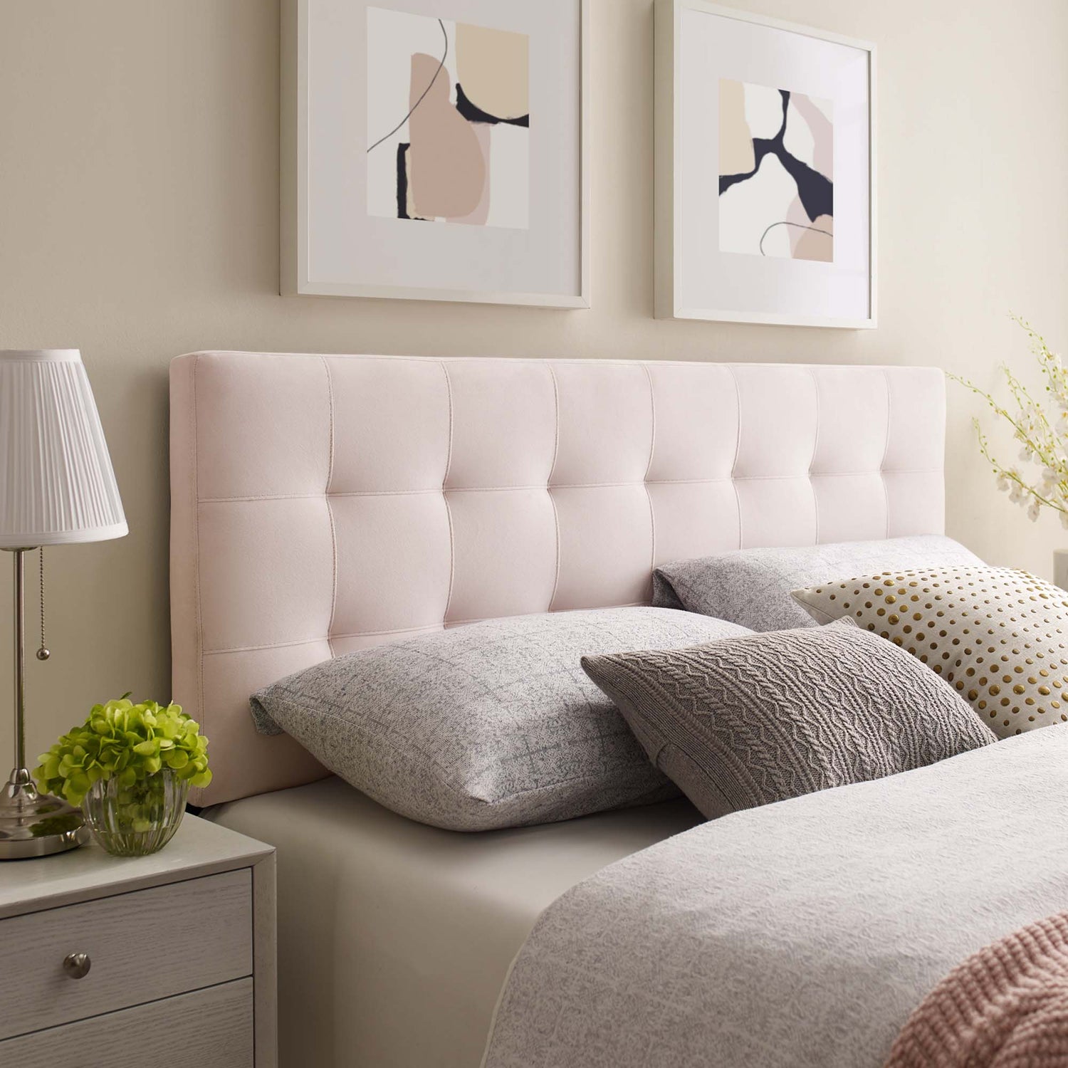 Lily Biscuit Tufted Performance Velvet Headboard by Modway
