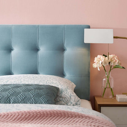 Lily Biscuit Tufted Performance Velvet Headboard By HouseBean