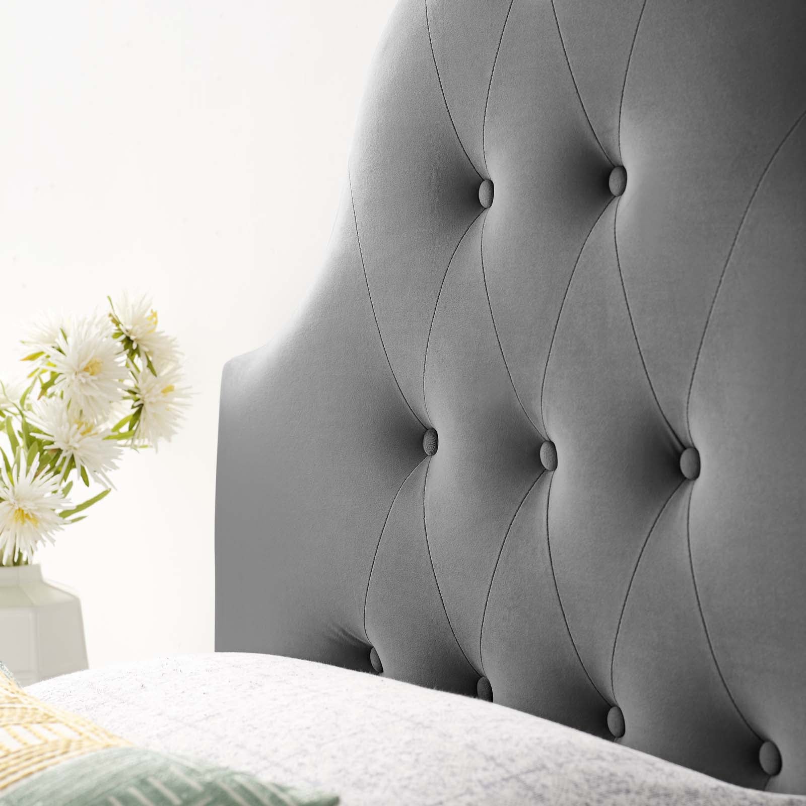 Sovereign Diamond Tufted Performance Velvet Headboard By HouseBean