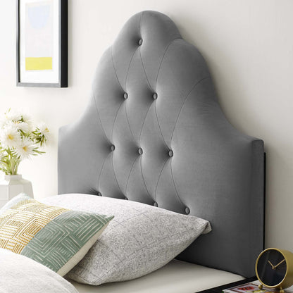 Sovereign Diamond Tufted Performance Velvet Headboard By HouseBean