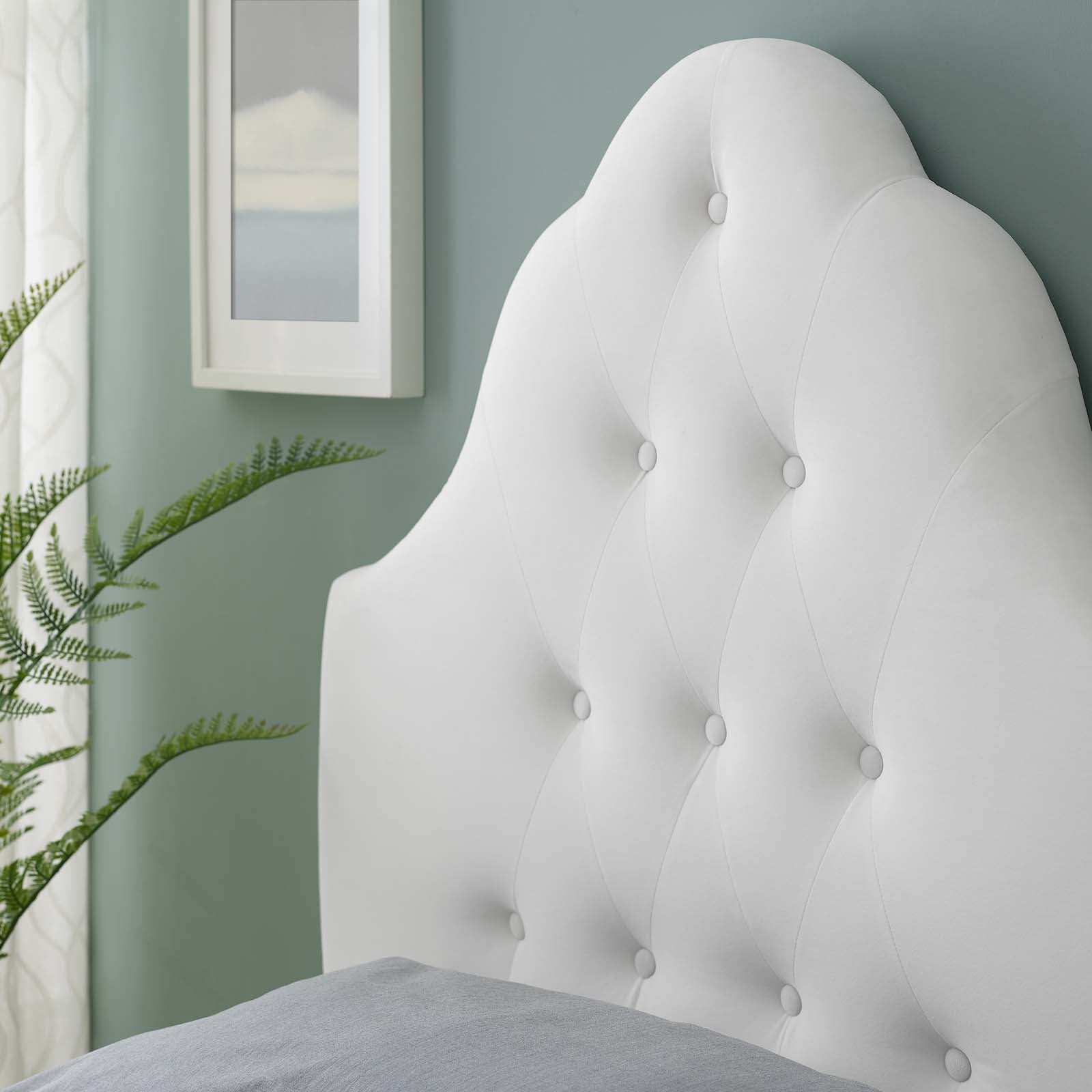 Sovereign Diamond Tufted Performance Velvet Headboard By HouseBean