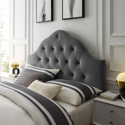 Sovereign Diamond Tufted Performance Velvet Headboard By HouseBean