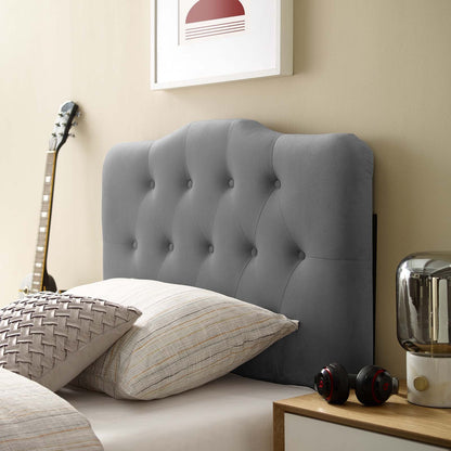 Annabel Diamond Tufted Performance Velvet Headboard By HouseBean