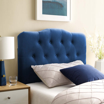 Annabel Diamond Tufted Performance Velvet Headboard By HouseBean