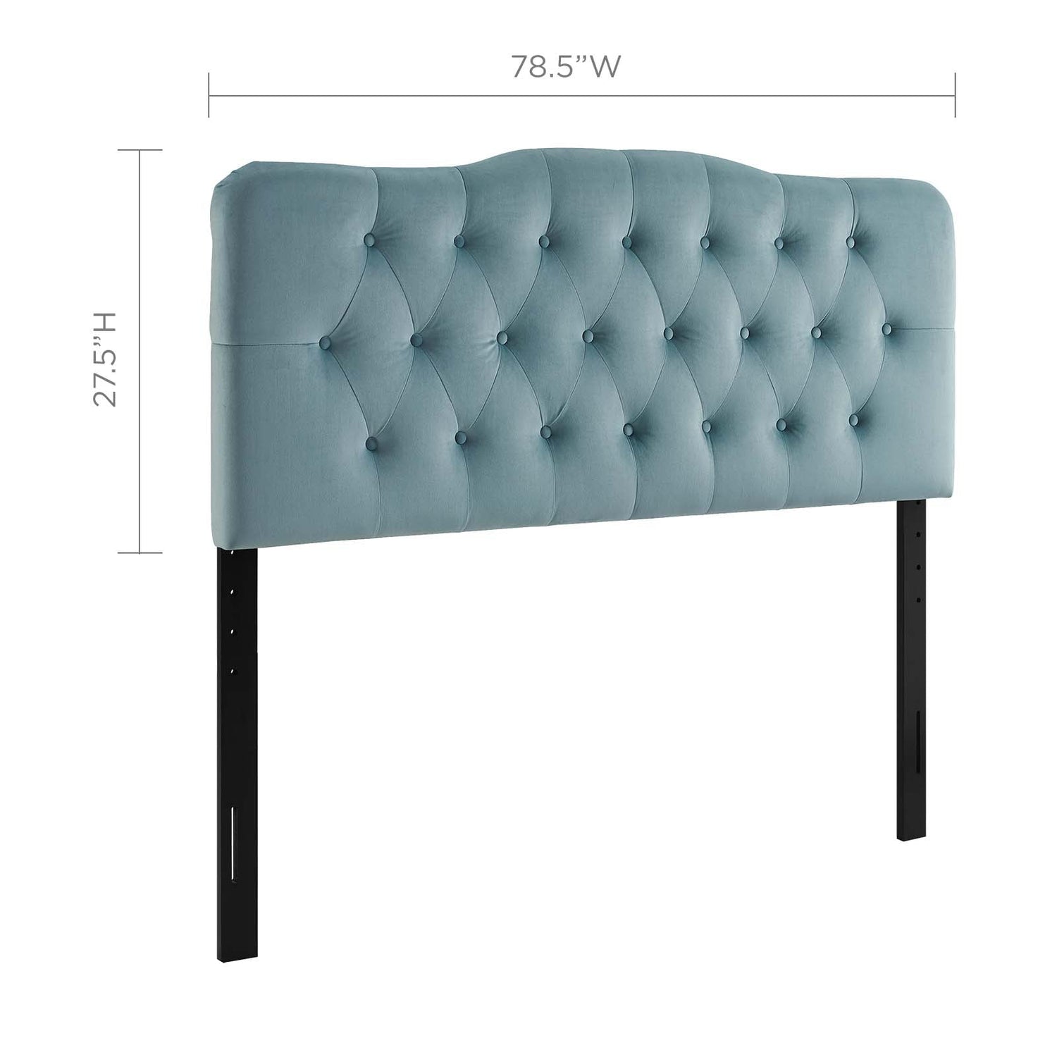 Annabel Diamond Tufted Performance Velvet Headboard By HouseBean