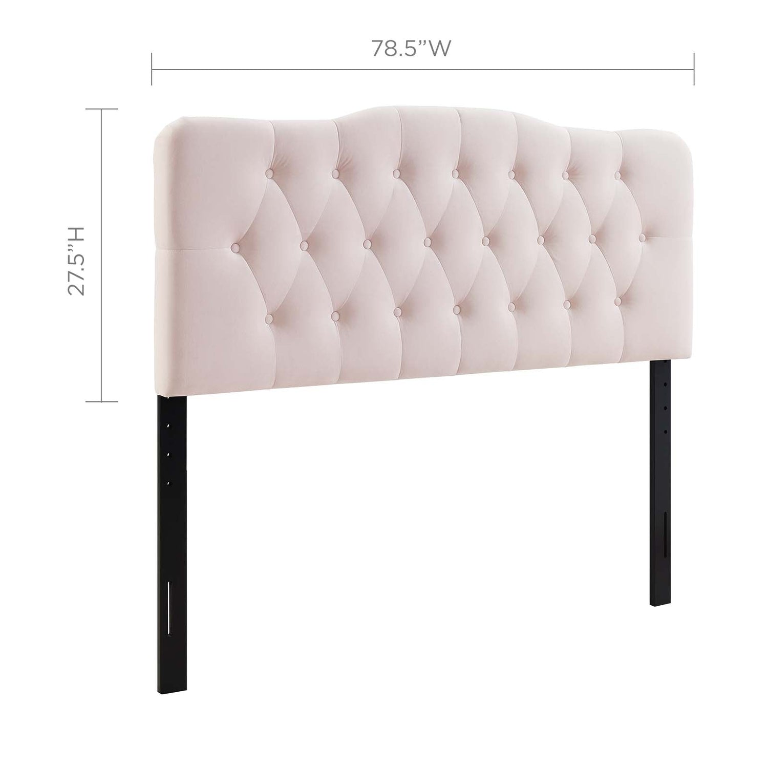 Annabel Diamond Tufted Performance Velvet Headboard By HouseBean