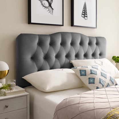 Annabel Diamond Tufted Performance Velvet Headboard By HouseBean