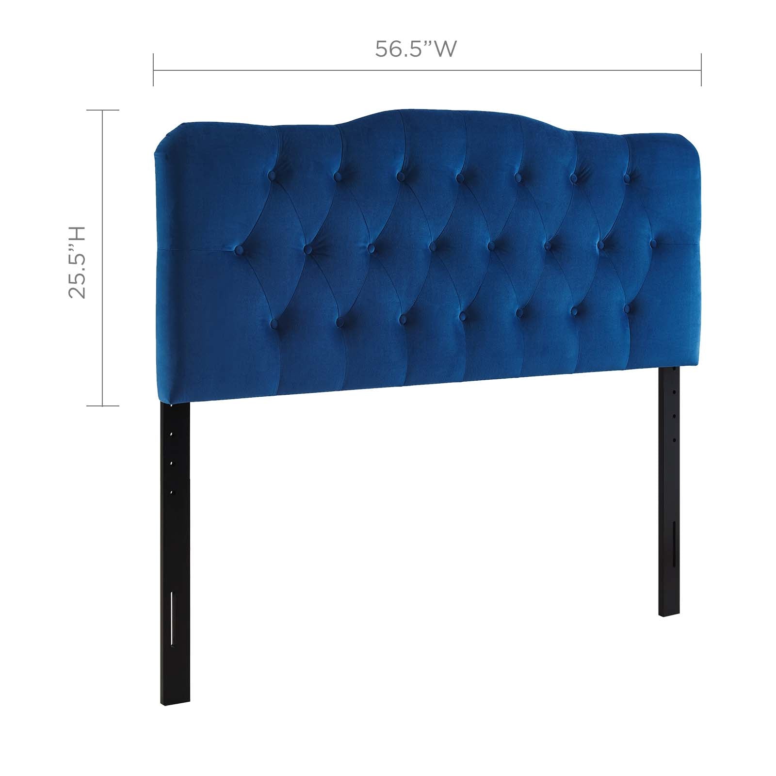 Annabel Diamond Tufted Performance Velvet Headboard By HouseBean