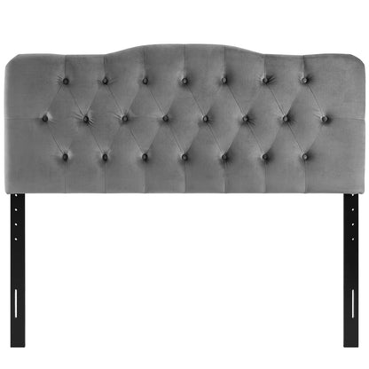 Annabel Diamond Tufted Performance Velvet Headboard By HouseBean