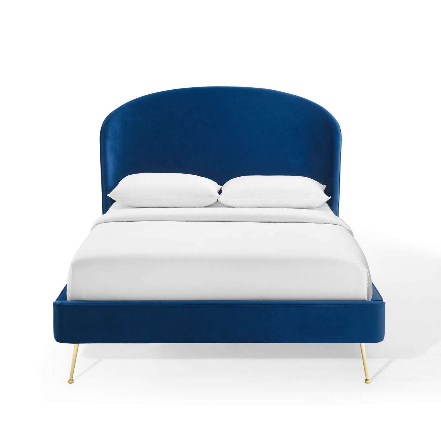 Mira Upholstered Performance Velvet Platform Bed by Modway