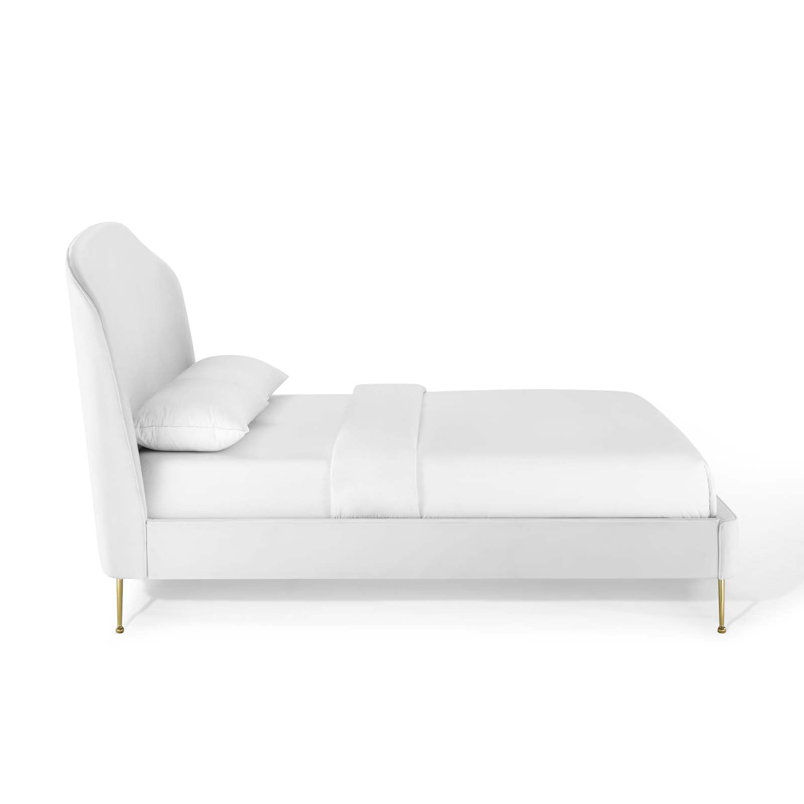 Mira Upholstered Performance Velvet Platform Bed by Modway