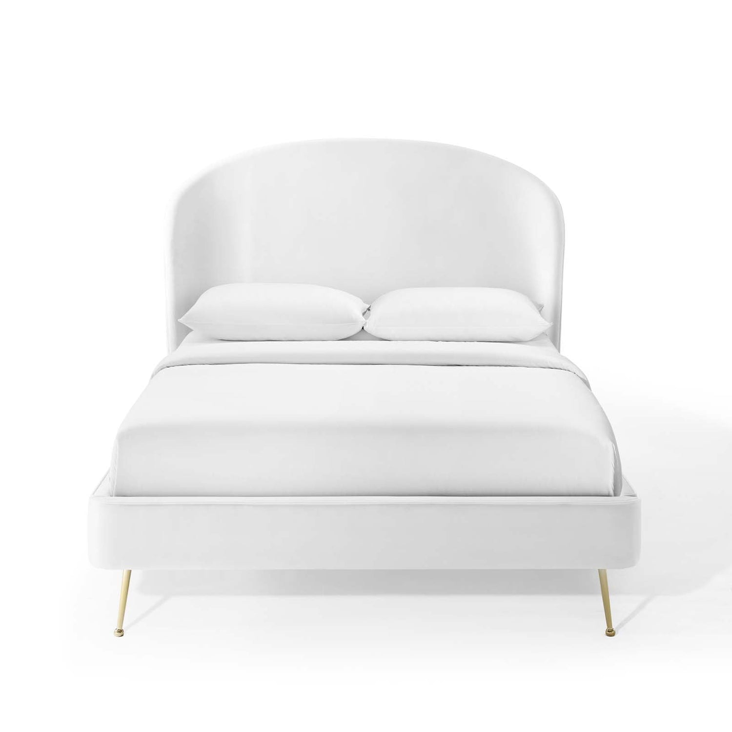 Mira Upholstered Performance Velvet Platform Bed by Modway