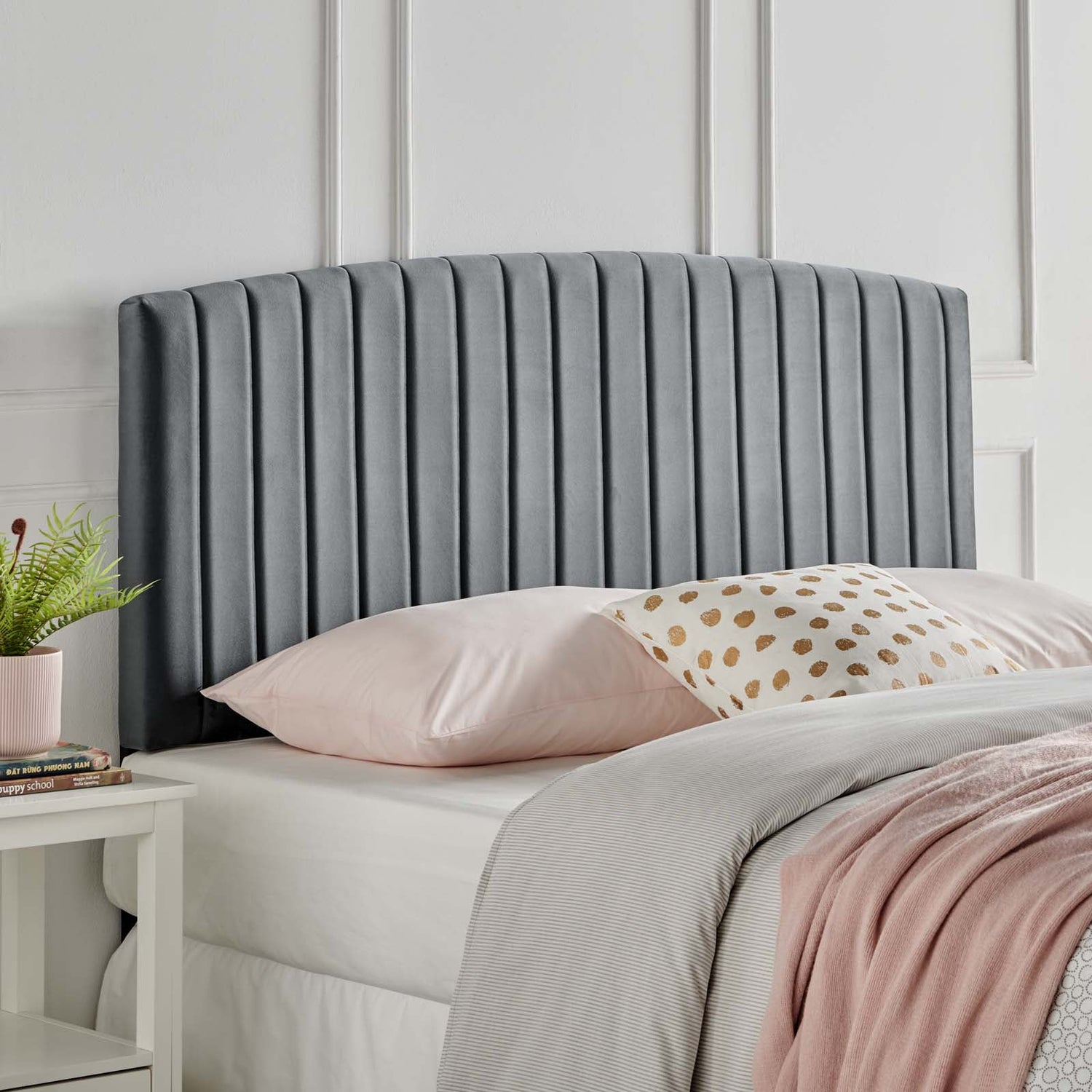 Rebecca Performance Velvet Headboard By HouseBean