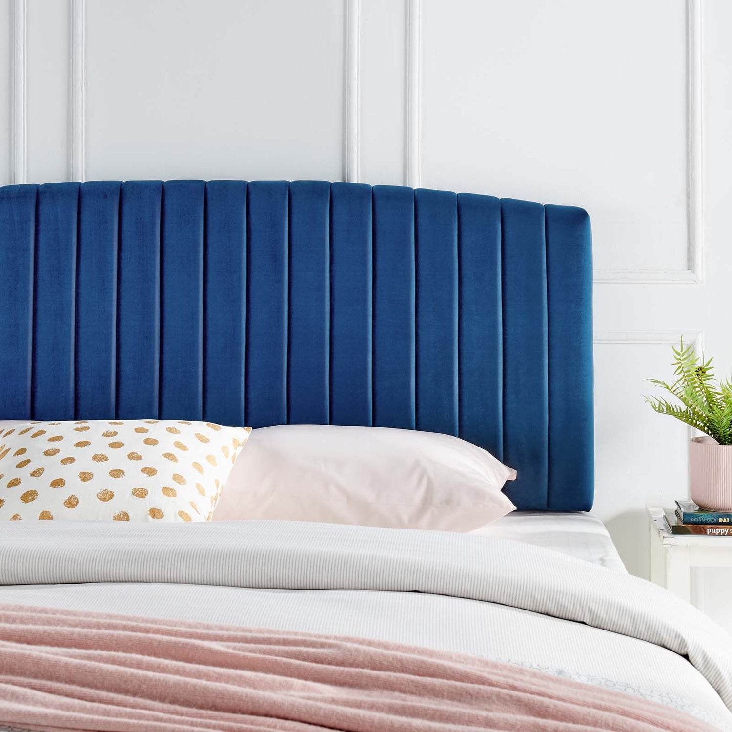 Rebecca Performance Velvet Headboard By HouseBean