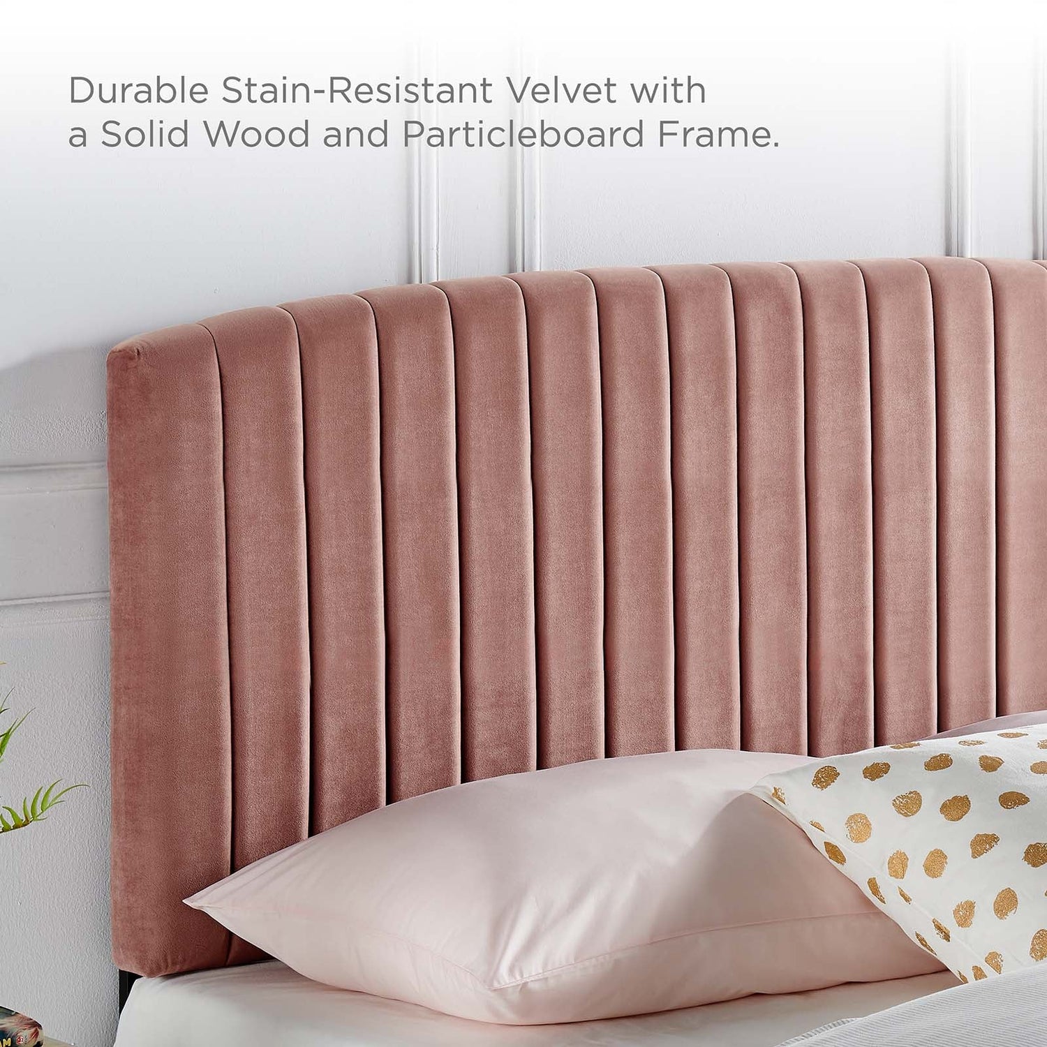 Rebecca Performance Velvet Headboard By HouseBean