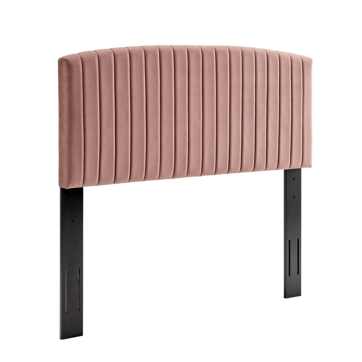 Alessi Performance Velvet Platform Bed With Black Wood Legs by Modway