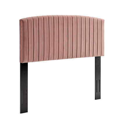 Alessi Performance Velvet Platform Bed With Black Wood Legs by Modway