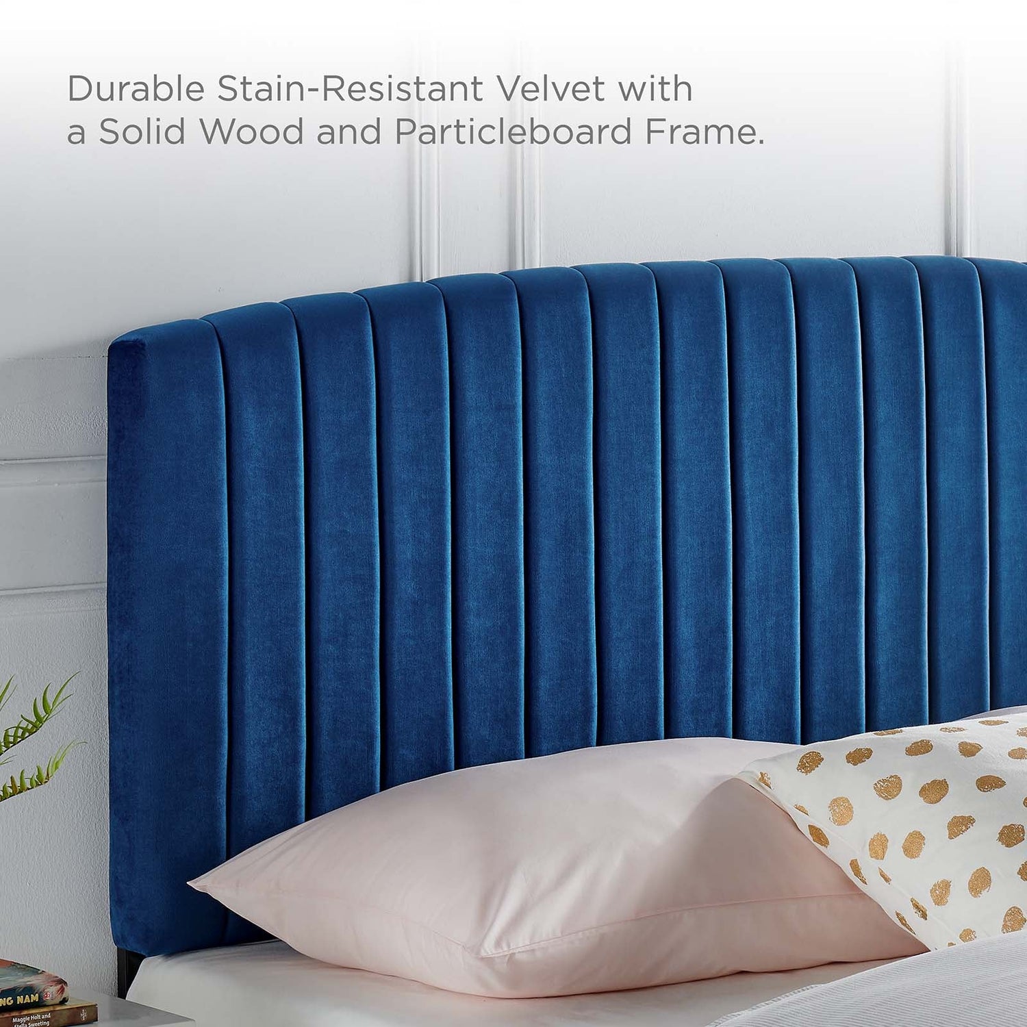 Rebecca Performance Velvet Headboard By HouseBean