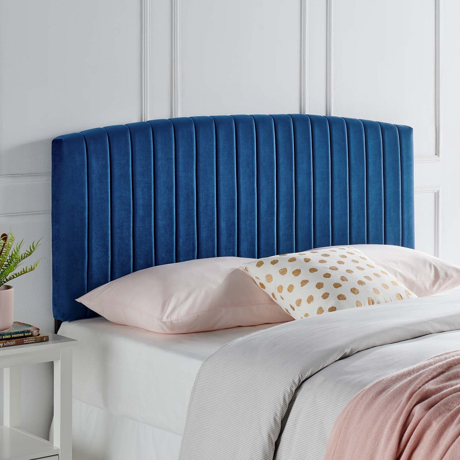 Rebecca Performance Velvet Headboard By HouseBean