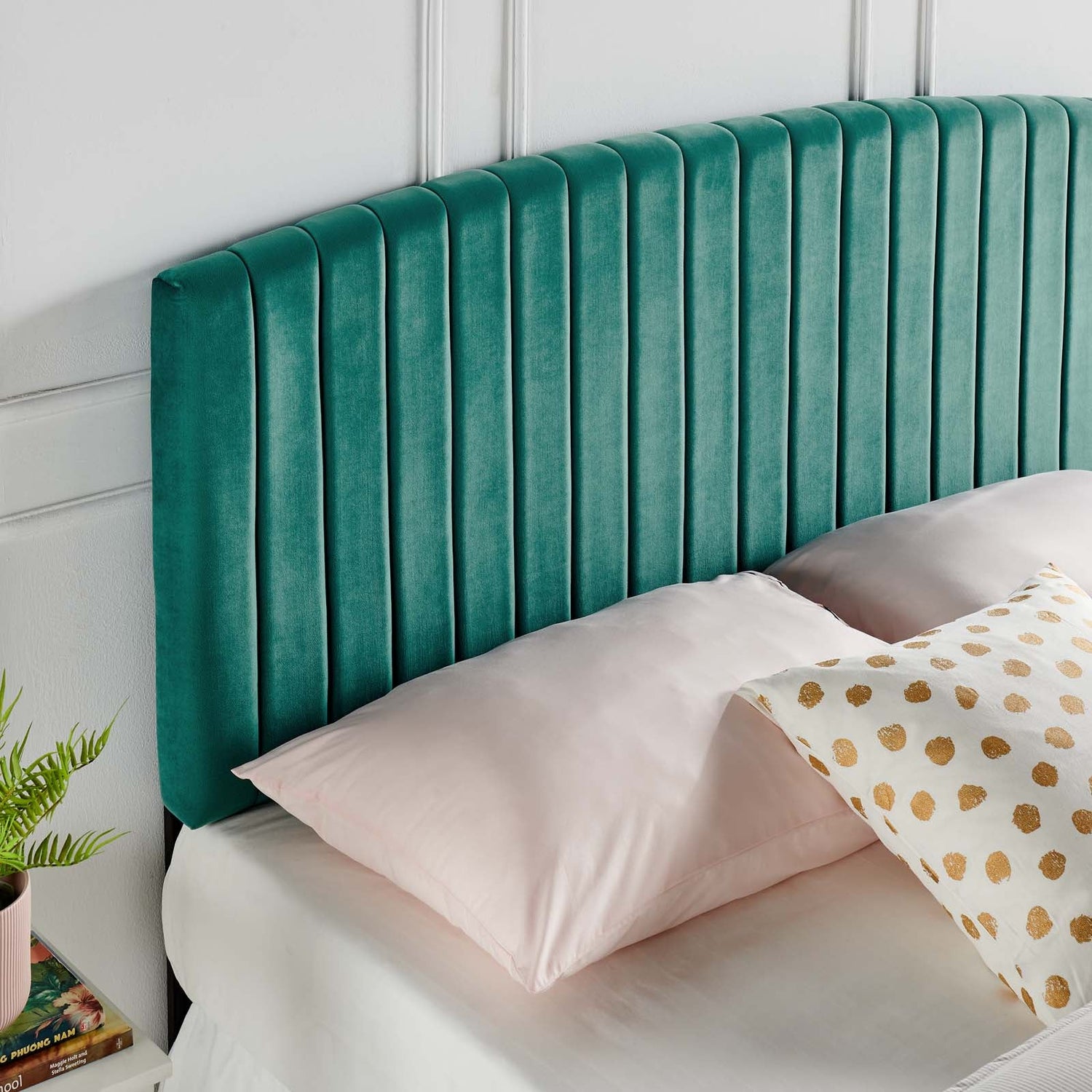 Rebecca Performance Velvet Headboard By HouseBean