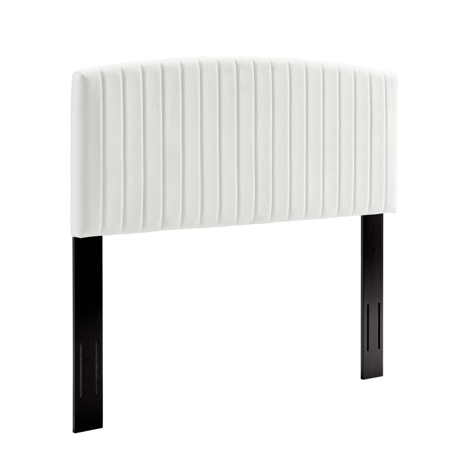 Alessi Performance Velvet Platform Bed With Black Wood Legs by Modway