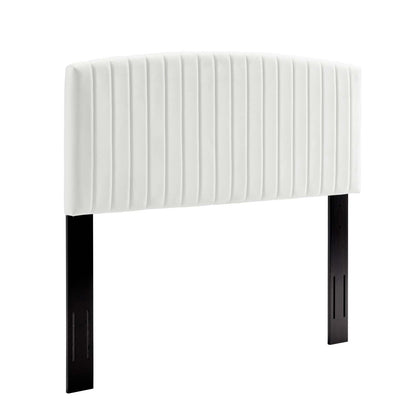 Alessi Performance Velvet Platform Bed With Black Wood Legs by Modway