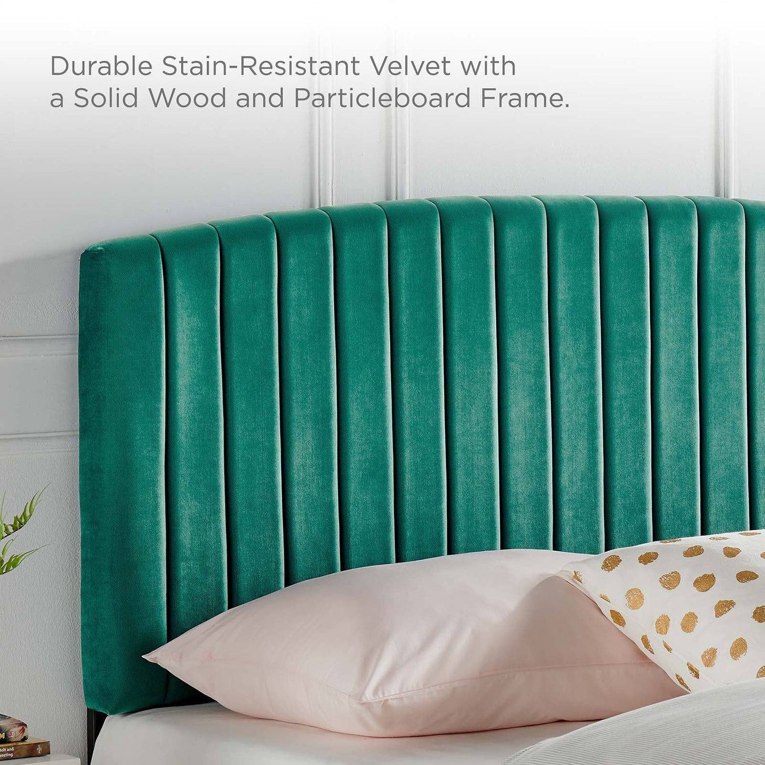 Rebecca Performance Velvet Headboard By HouseBean