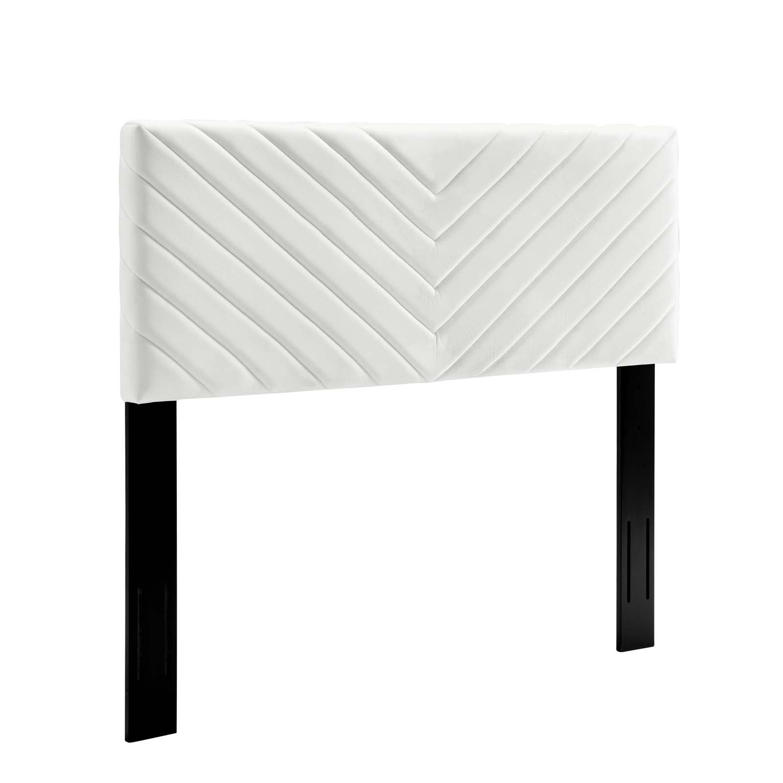 Alyson Angular Channel Tufted Performance Velvet Headboard By HouseBean