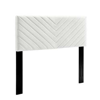 Alyson Angular Channel Tufted Performance Velvet Headboard By HouseBean