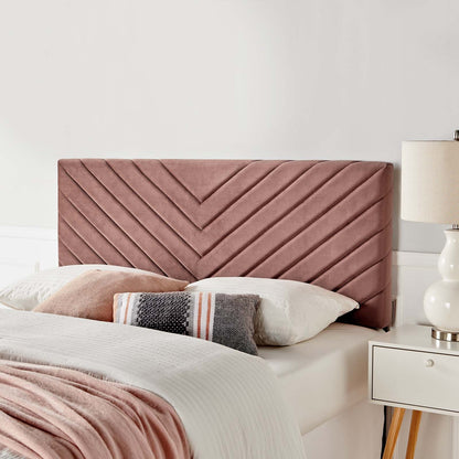 Alyson Angular Channel Tufted Performance Velvet Headboard By HouseBean